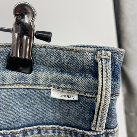 MOTHER The Stunner Ankle Step Fray Jeans Helter Skelter wash Sz‎ 31 - Picture 5 of 15